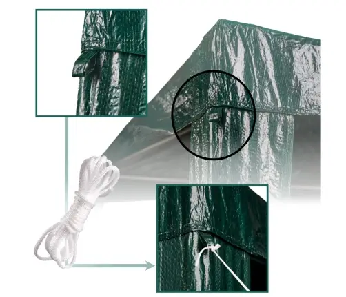 Zaļā komerciālo pasākumu paviljona telts 2x2