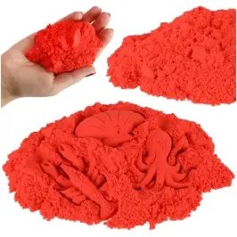 Kinētiskās smiltis 1kg maisiņā sarkanā krāsā Kinētiskās smiltis 1kg maisiņā sarkanā krāsā