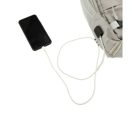 Ceļojumu mugursoma lidmašīnai ūdensizturīgs USB kabelis 45x16x28cm pelēks