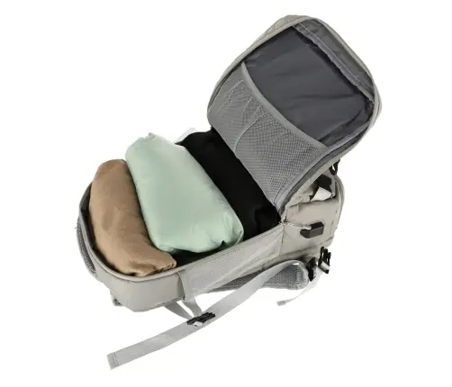 Ceļojumu mugursoma lidmašīnai ūdensizturīgs USB kabelis 45x16x28cm pelēks