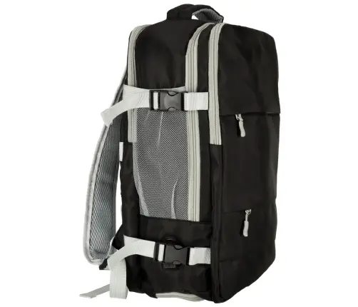 Ceļojumu mugursoma lidmašīnai ūdensizturīgs USB kabelis 45x16x28cm melns