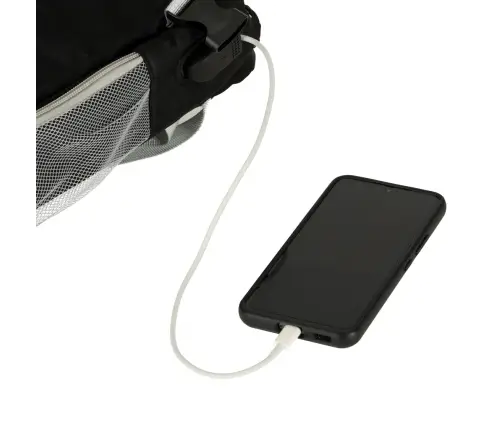 Ceļojumu mugursoma lidmašīnai ūdensizturīgs USB kabelis 45x16x28cm melns