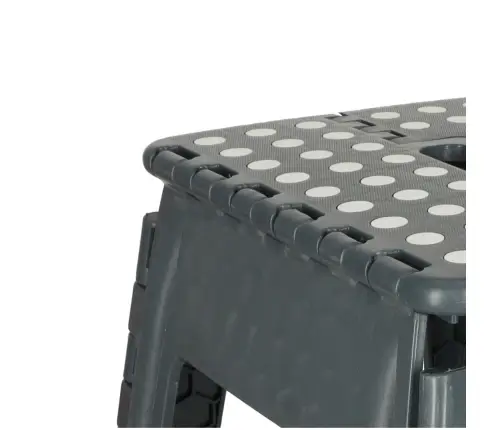 Neslīdošs saliekamais taburete 39cm tumši pelēks