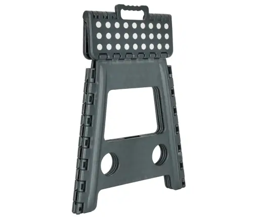 Neslīdošs saliekamais taburete 39cm tumši pelēks