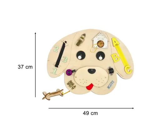 Koka manipulatīvais dēlis suns 49x37x6,5