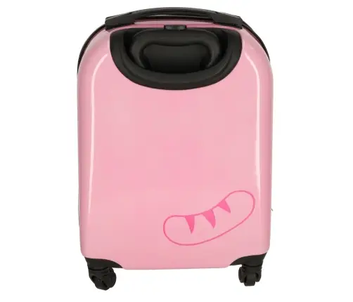 Bērnu ceļojumu koferis uz riteņiem kaķis rozā krāsā