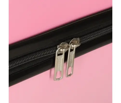 Bērnu ceļojumu koferis uz riteņiem kaķis rozā krāsā