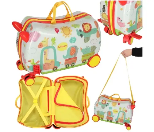 Bērnu ceļojuma koferis uz riteņiem astoņkājis