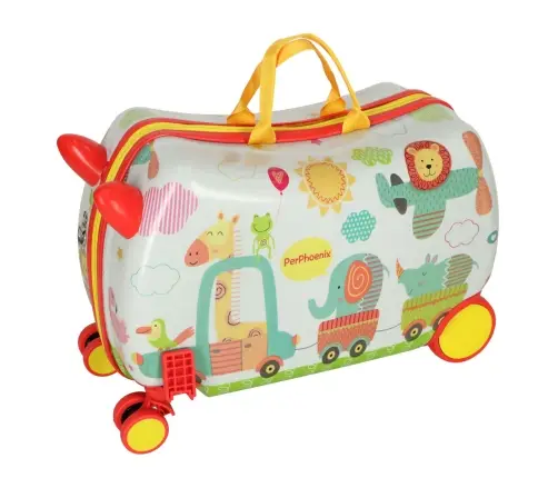 Bērnu ceļojuma koferis uz riteņiem astoņkājis