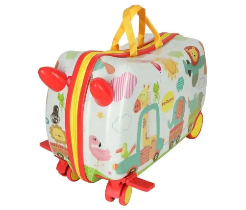 Bērnu ceļojuma koferis uz riteņiem astoņkājis