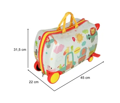 Bērnu ceļojuma koferis uz riteņiem astoņkājis