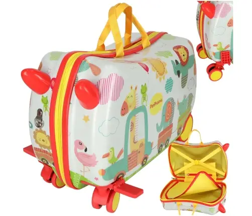 Bērnu ceļojuma koferis uz riteņiem astoņkājis