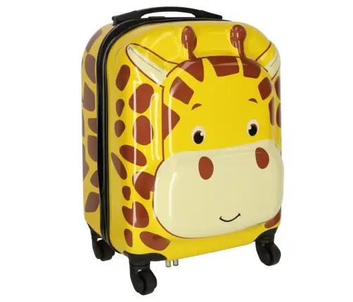 Bērnu ceļojumu koferis uz riteņiem ar žirafi