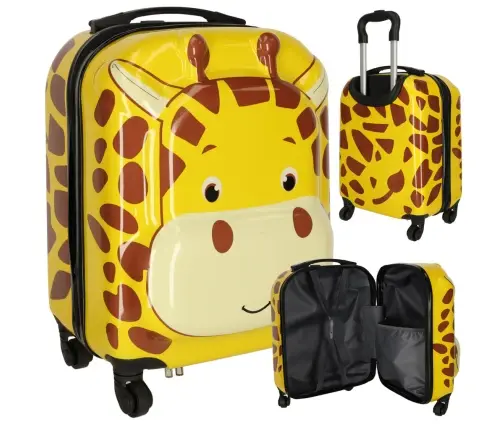 Bērnu ceļojumu koferis uz riteņiem ar žirafi