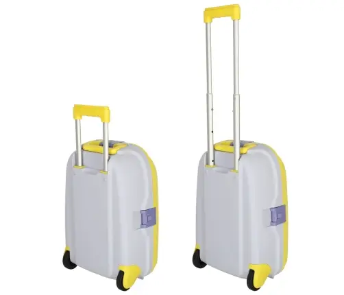 Bērnu ceļojumu koferis uz riteņiem rokas bagāžai dzeltens