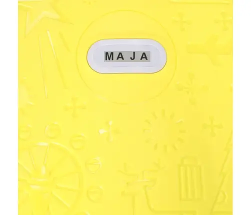 Bērnu ceļojumu koferis uz riteņiem rokas bagāžai dzeltens