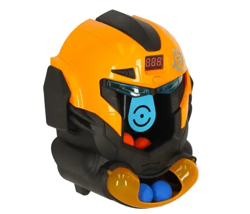Mērķa šaušanas robota galvas arcade spēle komplekts pistole + bumbiņas