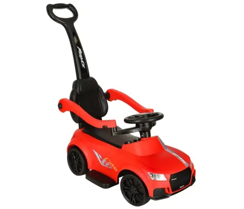 3-in-1 auto ratiņi ar skaņu, gaismām, sarkanā krāsā