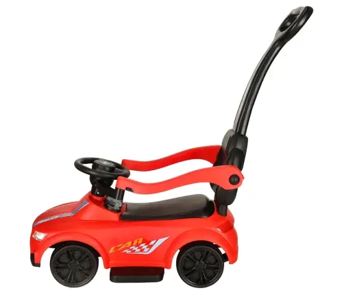 3-in-1 auto ratiņi ar skaņu, gaismām, sarkanā krāsā