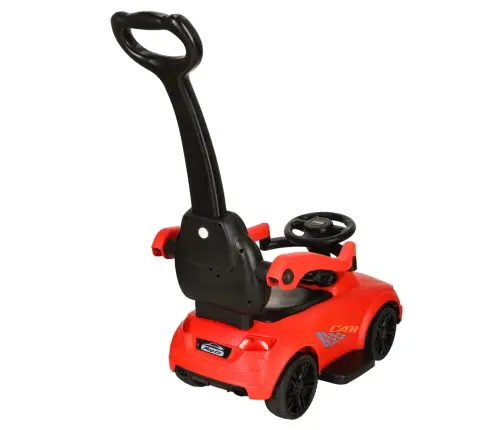 3-in-1 auto ratiņi ar skaņu, gaismām, sarkanā krāsā