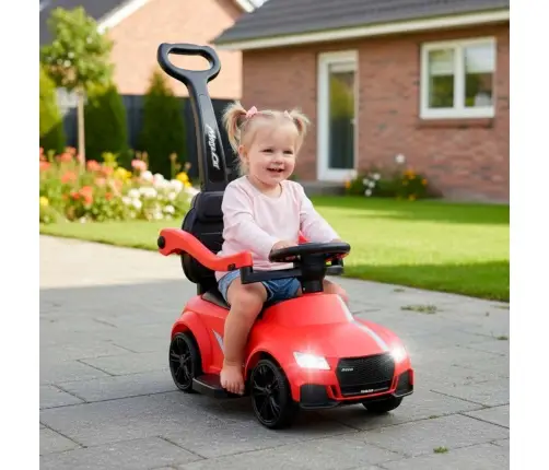 3-in-1 auto ratiņi ar skaņu, gaismām, sarkanā krāsā