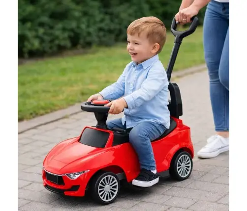 Bērnu ratiņi ar skaņu un gaismām sarkans