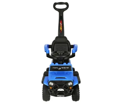 Bezceļu auto stumšanas brauciens ar skaņu un gaismām zils