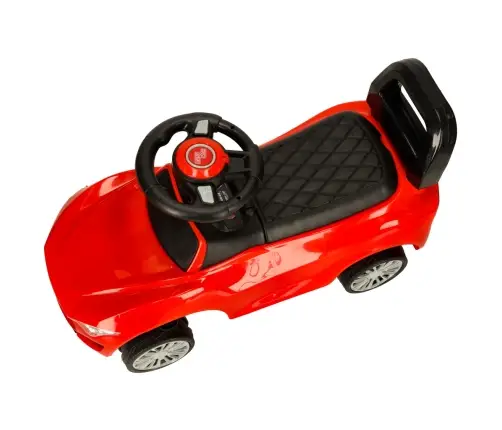 Bērnu ratiņi ar skaņu un gaismām sarkans