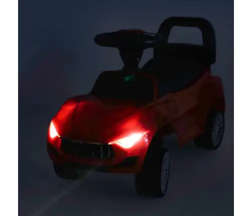 Bērnu ratiņi ar skaņu un gaismām sarkans