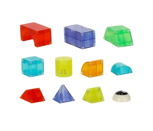 3D būvniecības magnētiskie ķieģeļi LED spīd 32 el.
