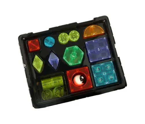 3D būvniecības magnētiskie ķieģeļi LED spīd 32 el.