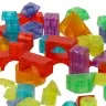 3D konstrukcijas magnētiskie ķieģeļi ar LED spīdēšanu 64 gab.