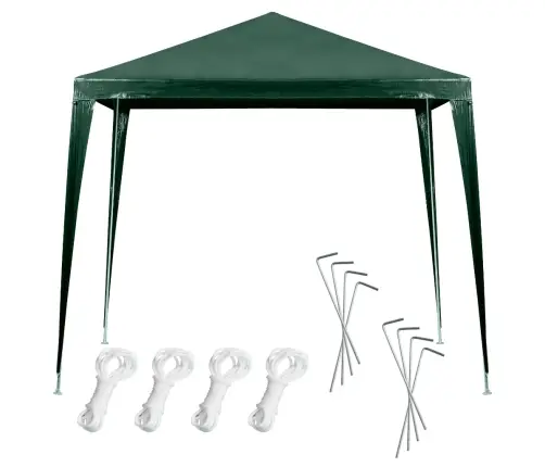 Telts dārza ballīšu paviljons komerciāla lapene zaļa 2,5 x 2,5 m