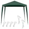 Telts dārza ballīšu paviljons komerciāla lapene zaļa 2,5 x 2,5 m