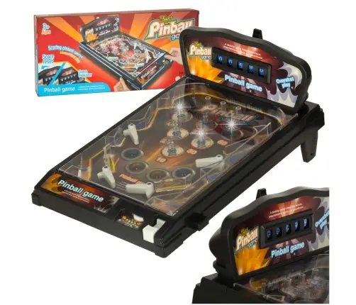 Pinball flipper arkādes spēļu galds ar apgaismojumu un mūziku