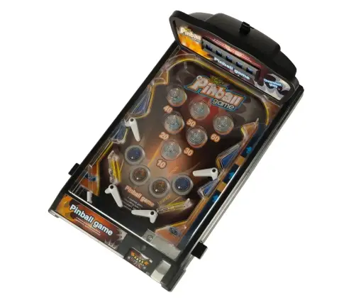 Pinball flipper arkādes spēļu galds ar apgaismojumu un mūziku