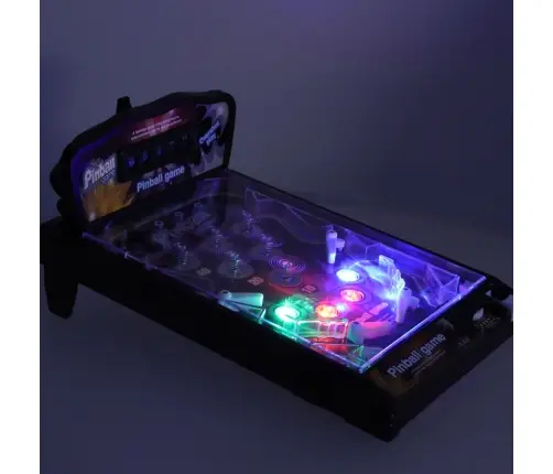 Pinball flipper arkādes spēļu galds ar apgaismojumu un mūziku