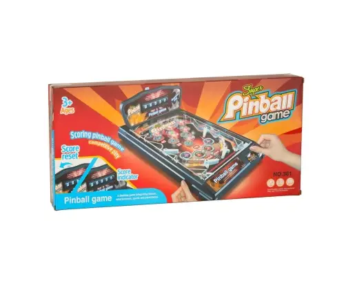 Pinball flipper arkādes spēļu galds ar apgaismojumu un mūziku