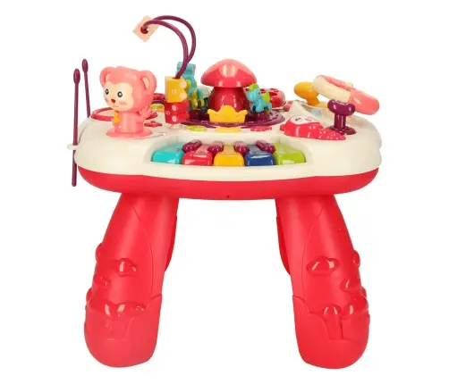 Izglītojošs interaktīvs galds bērniem ar skaņu sarkans