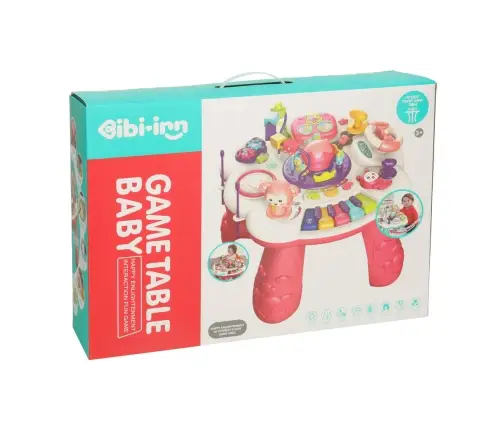 Izglītojošs interaktīvs galds bērniem ar skaņu sarkans