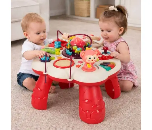 Izglītojošs interaktīvs galds bērniem ar skaņu sarkans