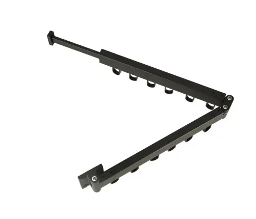 Teleskopiskais pagarināmais sienas pakaramais 84cm melns