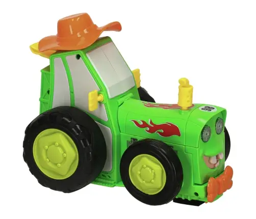Traktors RC traktors lec dejošanas skaņa zaļa
