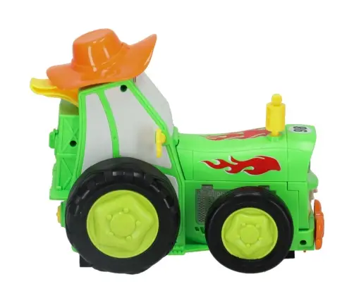 Traktors RC traktors lec dejošanas skaņa zaļa