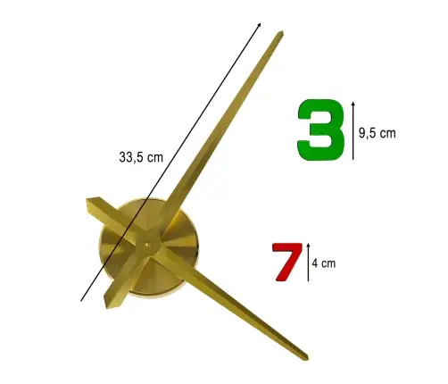 Uzlīmes sienas pulkstenis 12 ciparu dzeltenā krāsā