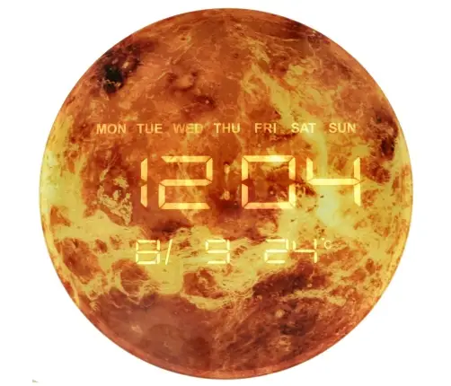 Planet mars oranžs 32cm cenu pulkstenis