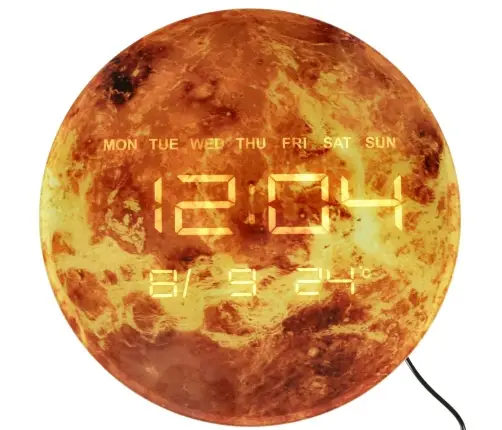 Planet mars oranžs 32cm cenu pulkstenis