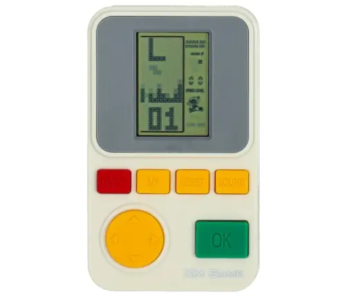 Elektronisko arkādes spēļu portatīvā konsole balta