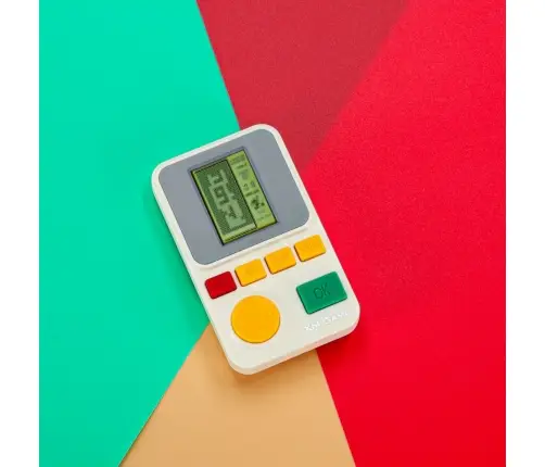 Elektronisko arkādes spēļu portatīvā konsole balta