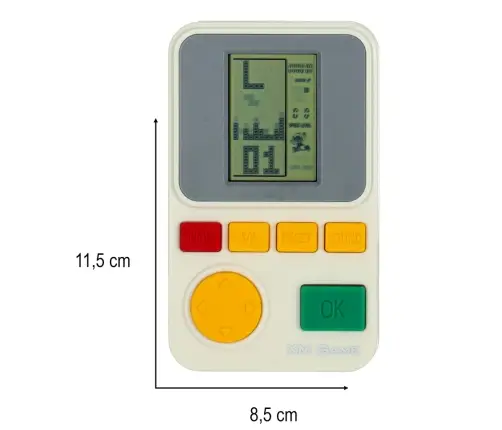Elektronisko arkādes spēļu portatīvā konsole balta